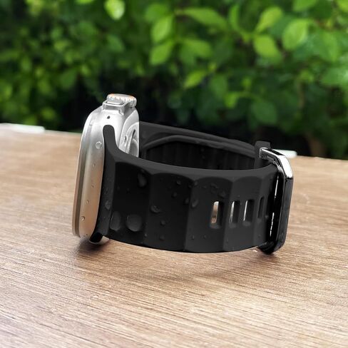 Ocean Band متوافق مع Apple Watch Band Ultra/Ultra 2 49 مم 45 مم 46 مم 44 مم للرجال والنساء، سوار رياضي مقاوم للماء من السيليكون الناعم المسامي لسلسلة iWatch SE 10 9 8 7 6 5 4 3 2 1 in Saudi Arabia