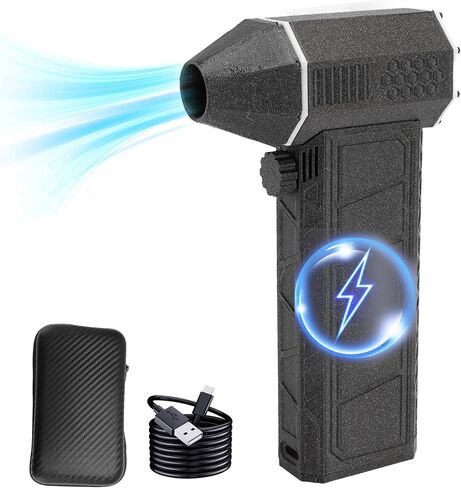 Electric Air Duster, 200000RPM Compressed Air Duster, Jet Dryer Blower Can 180W Stepless, Air Blower for Car Keyboard Outdoor, Rechargeable 16000mAh Battery in Saudi Arabia