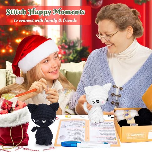 Crochet Kit for Beginners,Beginner Crochet Starter Kit with Step-by-Step Video Tutorials,Learn to Crochet Kits for Adults Kids,DIY Knitting Supplies,Hedgehogs 3pack(40%+ Yarn) in Kuwait