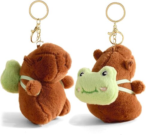Capybara سلاسل المفاتيح القطيفة اللطيفة مع حقيبة الظهر للنساء والفتيات هدايا سحرية لحقيبة المحفظة وحقائب اليد ومفاتيح السيارة والأشياء اللطيفة in Kuwait