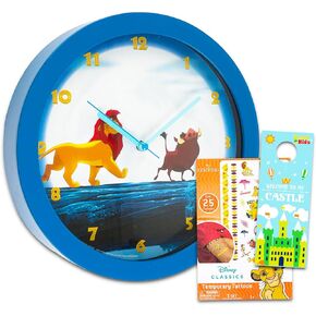 Lion King Wall Clock for Kids, Featuring Simba, 9.5 inch Digital Clock, Unisex