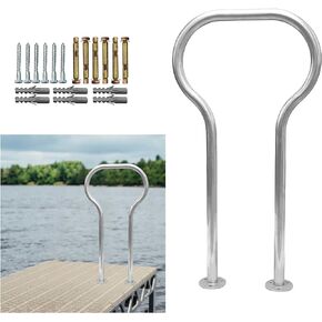 Boat Dock Boarding handrail, Safety Grab bar/Hand Railing for Marina, Dock, Deck, Boat, hot tub(24.0"H)