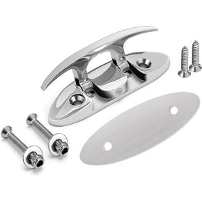 YUSOVE Boat Folding Cleat 4-1/2" 316 Stainless Steel Marine Flip Up Dock Cleat