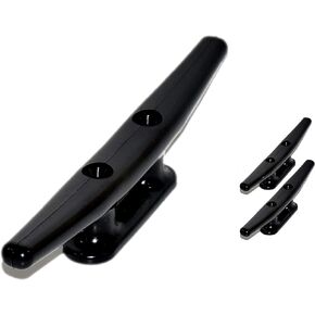 QPURO 8" Black Nylon Boat Cleat 8 Inch - (2, 5 Pack) - Rope Cleat, Kayak, Boat Dock Cleats - Ideal for Marine, Deck, Nautical Decor
