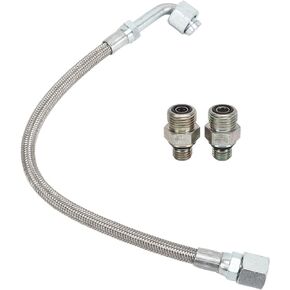 Turbo Oil Feed Line Tube, Turbo Oil Feed Line Tube 3927911 Metal Alloy Turbine Supply Pipe with Connector Replacement for Dodge 5.9L 24V 1998 2002