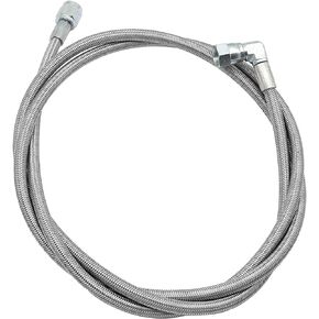 FZJDSD-4 AN 90 degree straight Steel Braided Turbo Oil Feed line 48" Length Hose Super sturdy scratch-resistant and wear-resistant