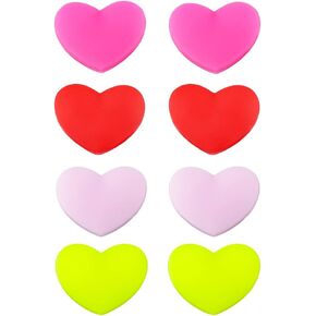 8 Pack Tennis Racquet Dampeners, Heart Shape Rubber Tennis Racket Damper Shock Absorber, Tennis Vibration Dampener with 4 Colors