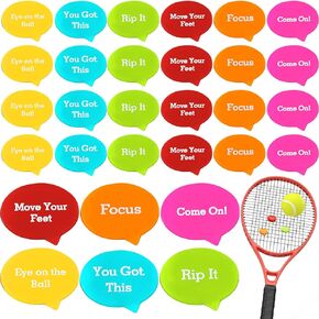 24 Pcs Tennis Vibration Dampener Colorful Tennis Racket Dampener for Kids Women Men Tennis Gift Accessories, 6 Styles