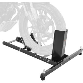 Motorcycle Wheel Chock, 1800 lbs Capacity Wheel Cradle Holder, Heavy-Duty Steel Motorcycle Front Wheel Stand with 3 Adjustable Holes, for 15"-21" Off-Road Motorcycles, Standard Motorcycles