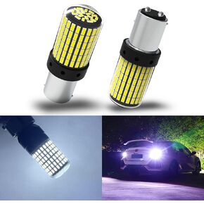 Yifengshun 1156 LED Bulbs White Backup Reverse Light Super Bright 3000 Lumens Error Free Canbus BA15S 1141 P21W 1506 7506 Led Tail Light Bulbs for Car RV Interior Light Trailer Camper 144SMD (2PCS)