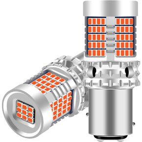 2Pcs 1157 p21/5w BAY15D LED Bulb for Tail Light Red, CANBUS Error Free Anti Hyper Flash 2016 89SMD 4000LM Extremely Bright Automotive Replacement Light Bulbs for Daytime Running Lights