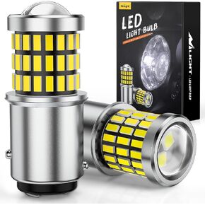 Nilight 3157 LED Bulb 2PCS 57LED 6100K Cool White 3156 3056 4157 3057 Back Up Reverse Light Day Running Light Tail Light with Projector Replacement for Trucks Cars Motorcycles, 2 Years Warranty