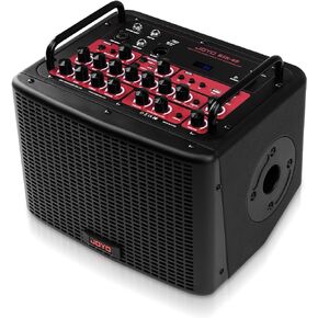 JOYO 40 Watt Acoustic Combo Amplifier Rechargeable Guitar & Vocal Two Channels Guitar Amp with Drum Machine Reverb Chorus Delay Effects and Bluetooth XLR & Aux-in (BSK-40)