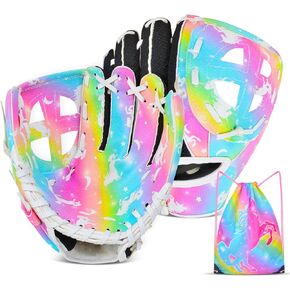 Kids Baseball Glove,Softball Gloves,Baseball Softball Mitt for Kids Girls Toddlers, Tee Ball Glove for Training and Beginner Play, Left Hand Glove, Right Hand Throw
