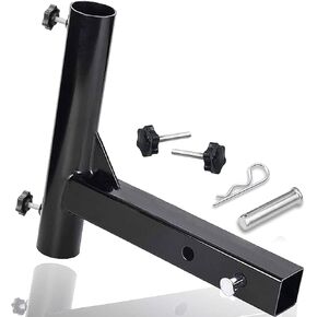 Trailer Hitch Flag Pole Holder for Poles Up to 2" Dia. Receiver Bracket Rv Flag Mount for Truck with 2 Anti-Wobble Screws Compatible with 2" Hitch Receivers in Kuwait