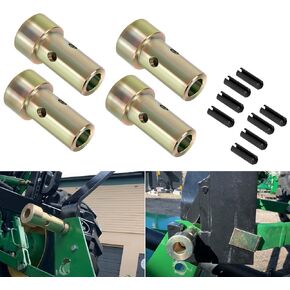 Bonbo 2 Pairs of Cat 1 Quick Hitch Adapter Bushing Kits for Category I 3-Point Tractors Use with Quick Hitch System, Heavy Duty Steel