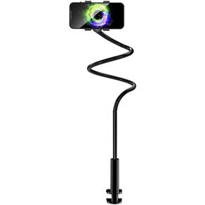 Gooseneck Phone Holder for Bed or Desk: Gooseneck Cell Phone Stand with 31.5 Inches Flexible Long Arm & Clamp |Bed Ajustable Headboard Phone Mount with Clip Fit for iPhone or Mobile Phone in Kuwait