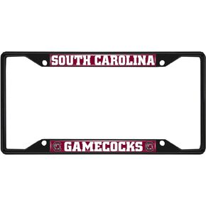 FANMATS 31280 South Carolina Gamecocks Metal License Plate Frame Black Finish