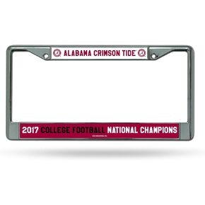 Rico Industries NCAA Michigan Wolverines 2024 CFP National Champions 12" x 6" Chrome Frame with Decal Inserts - Car/Truck/SUV Automobile Accessory