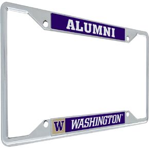 Desert Cactus University of Washington Metal License Plate Frame Huskies U of W for Front or Back of Car Officially Licensed (Alumni)