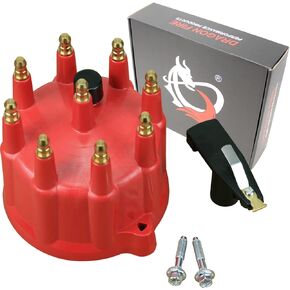 DRAGON FIRE PERFORMANCE Heavy Duty Distributor Cap and Rotor Set Compatible Replacement With 1992-2003 Dodge B1500 B2500 Dakota Durango Ram 1500 2500 3500 5.2L 5.9L V8 4740339AB Oem Fit CAP1049-DF