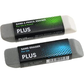 E-outstanding 2pcs Sand Eraser School Office Stationery Correction Supplies Sand and Rubber Particles Eraser Silica Eraser Designed to Remove Colored Pencil and Ink Markings
