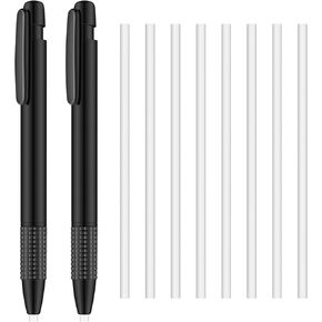 Eersida Retractable Eraser and Refill Mechanical 3.8 mm Pen Style Art Erasers for Artists Drawing Painting, Students Teacher Adult Office School Home(2 Packs)