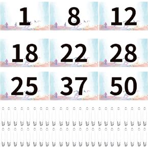 JEELAD Running Bib Competitor Numbers with Safety Pins Tyvek Tearproof Waterproof 4" x 7" Running Numbers Paper Tags for Marathon Races Sports Competition Events