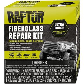 RAPTOR Fiberglass Repair Kit, Clear