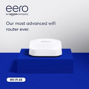 موجه شبكة Wi-Fi شبكي معتمد من Amazon eero Pro 6E | جيجابت + سرعات سريعة وموثوقة | توصيل أكثر من 100 جهاز | تغطية تصل إلى 2000 قدم مربع | إصدار 2022