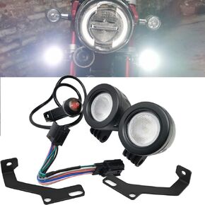 12W LED Fog Light Pods Kit Compatible for Honda Monkey 125 Z125 (2019-2024) (White #2)