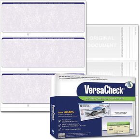 VersaCheck Secure Checks - 750 شيكًا تجاريًا فارغًا - أزرق كلاسيكي - 250 ورقة نموذج #3000 - 3 لكل ورقة