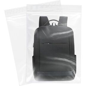 WEPOLY - 20 Pcs - 14" x 20" Zip Plastic Poly Bags - Resealable Baggies with Lock Seal Zipper for Packaging & Shipping Incense, Necklaces & Jewelry.