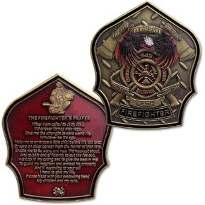 Fireman Prayer Firefighter Challenge Coin
