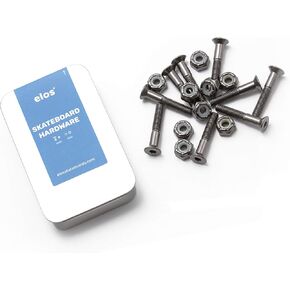 ELOS Skateboard Hardware Accessories Set - Trucks Mounting Hardware, 608 Bearing, Bushings, Kingpin, Pivot Cups, Truck Nuts, Bolts, Speed Ring