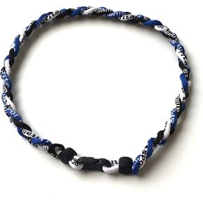 3 Rope Braided Tornado Titanium Sport Baseball Necklace 20"