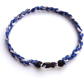 3 Rope Braided Tornado Titanium Sport Baseball Necklace 20"