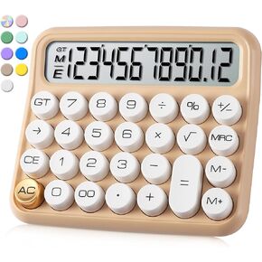 VEWINGL Mechanical Switch Calculator,Calculator Cute 12 Digit Large LCD Display and Buttons,Calculator with Large LCD Display Great for Everyday Life and Basic Office Work.with Battery