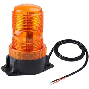 WOWTOU Magnetic Amber Led Strobe Lights for Forklift Golf Carts UTV Cars Trucks Tractor, 12V 24V Safety Warning Roof Top Flasher Emergency Flashing Beacon