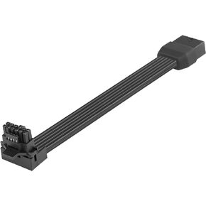 CERRXIAN 2.3FT ATX3.0 12VHPWR 90 Degree Power Cable,PCI-e 5.0 12VHPWR ATX3.0 600W 16 Pin Up Angled Male to Male High Current Power Cable,for Nvidia 4000 Series and RTX 3000 FE GPU(A-2.3FT)