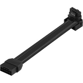 CERRXIAN 2.3FT ATX3.0 12VHPWR 90 Degree Power Cable,PCI-e 5.0 12VHPWR ATX3.0 600W 16 Pin Up Angled Male to Male High Current Power Cable,for Nvidia 4000 Series and RTX 3000 FE GPU(A-2.3FT)