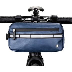Rhinowalk Bike Bag, Bike Handlebar Bag, WaterproofBike Basket Bicycle Front Bag Shoulder Bag Waist Bag for Sport Bicycle Professional Cycling Accessorie-Black