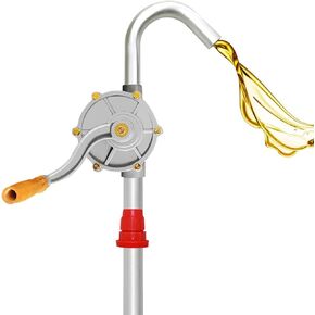 Hand Fuel Drum Pump，Aluminum Rotary Heavy Duty Hand Barrel Pump for Fuel Transfer Pump for 5 to 55 Gallon Drums