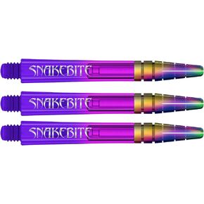RED DRAGON Peter Wright Snakebite Nitrotech Purple Ionic Dart Stems - 2 Sets per Pack (6 Stems in Total)