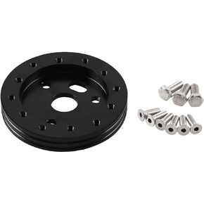 RULLINE 0.5" Steering Wheel Hub Adapter Conversion Spacer 6 Hole to 3 Hole Grant Adapter Boss Kit Black