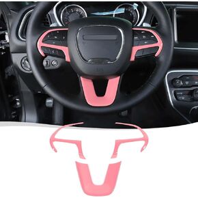 Voodonala for Challenger Charger center trim Trim for 2015-2023 Dodge Challenger ChargerDurango (Pink, 3pcs)