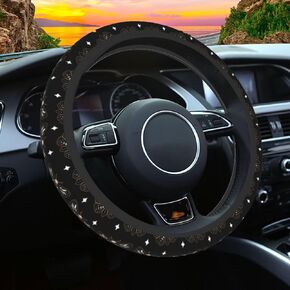 Rose Steering Wheel Cover Auto Steering Wheel Protector 15 inch Fit Auto SUV Vans Trucks