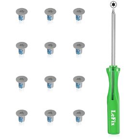 12PCS M2x3 Torx T5 Screws + 1 Screwdriver Compatible with Dell XPS 13 9300 9305 9343 9350 9360 |XPS 15 9550 9560 9570|Precision M5510 5520 5530 5540,for Razer Blade,HP Envy 13|(Silver)