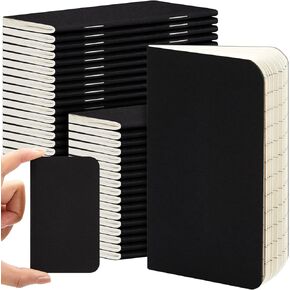 Outus 36 Pcs Pocket Notebook Mini Journal 2.5" x 4" Kraft Paper Mini Notepad Bulk Softcover Pocket Notepad Memo Diary Subject Notebooks for Student Traveler School(Brown)