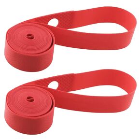2PCS 29" x18mm Resistant Durable Elastic Nylon Red Bicycle Rim Tape Bike Wheel Liner 700C for Road Bike MTB Mountain Bike Tube Protector Wheel Liner 700C, 700C Bike Rim Tape